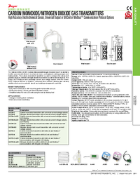 Thumbnail of document Brochure - GSTA/GSTC Carbon Monixide/Nitrogen Dioxide Gas Transmitter